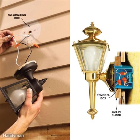 outdoor light installation without junction box